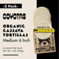 Coyotas Organic Cassava Tortillas - Grain-Free, Gluten-Free, Vegan, Paleo, Medium 6 Inch, 24 Tortillas Total (3 Packs)