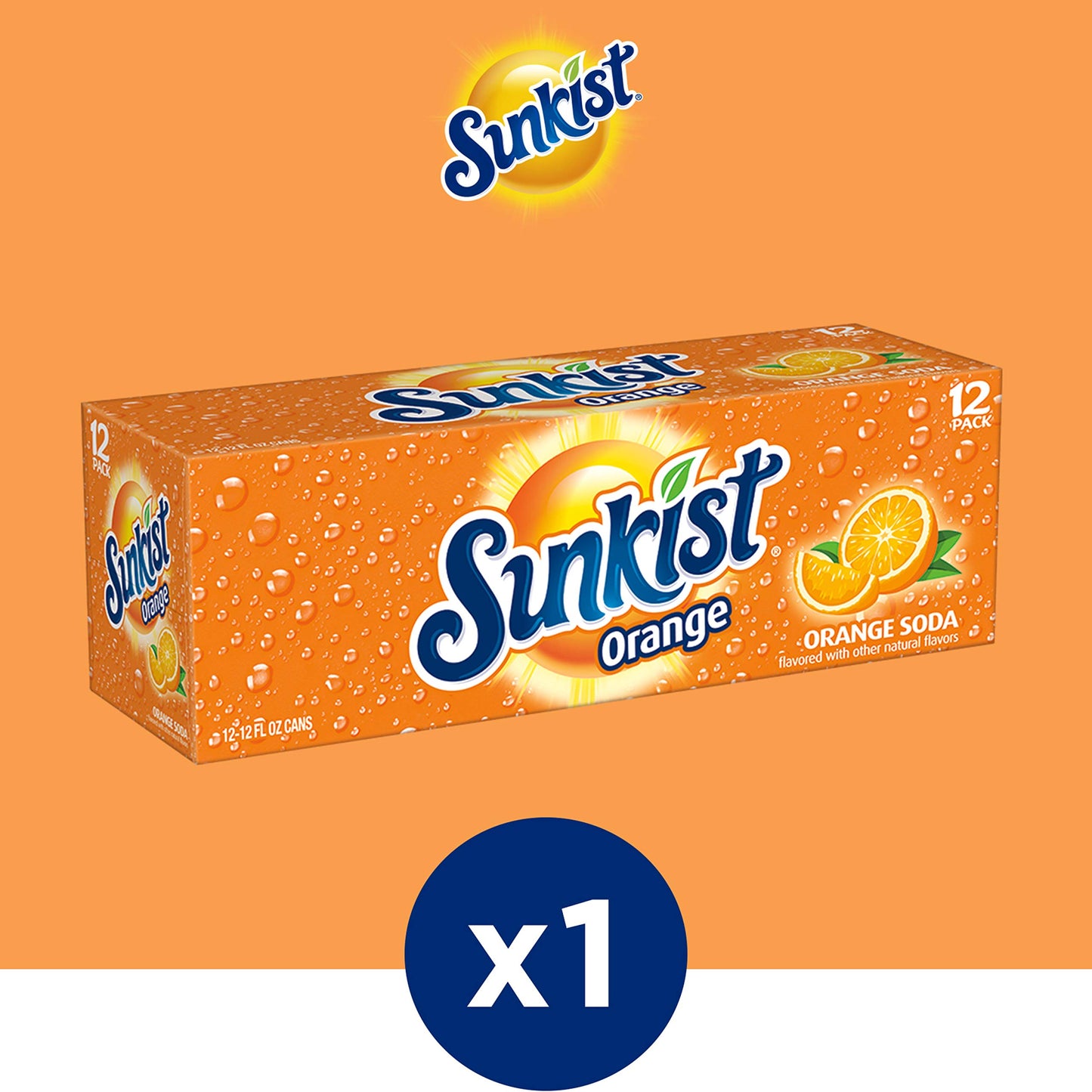 Sunkist Orange Soda  12 Fl Oz (Pack of 12)