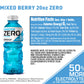 Powerade Electrolyte Enhanced Zero Sugar Mixed Berry Sports Drink, 20 Ounce (Pack Of 24)