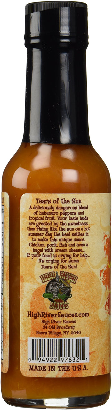 High River Sauces Tears of the Sun Hot Sauce, 5.4 Ounce, Red