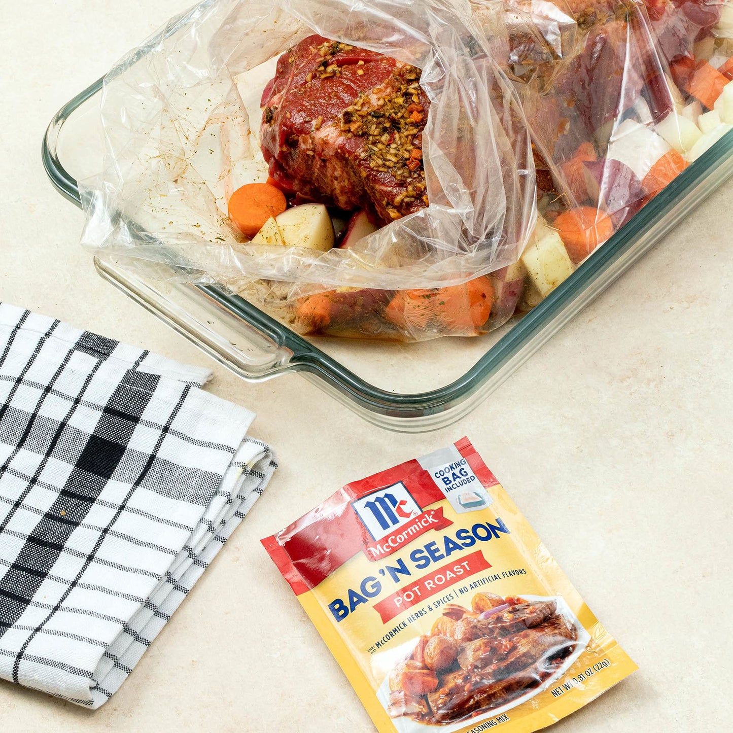 Mccormick Bag 'N Season Pot Roast Cooking Bag & Seasoning Mix, 0.81 Oz