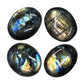 Labradorite Palm Stone - Pocket Massage Worry Stone For Natural Body Chakra Balancing, Reiki Healing And Crystal Grid