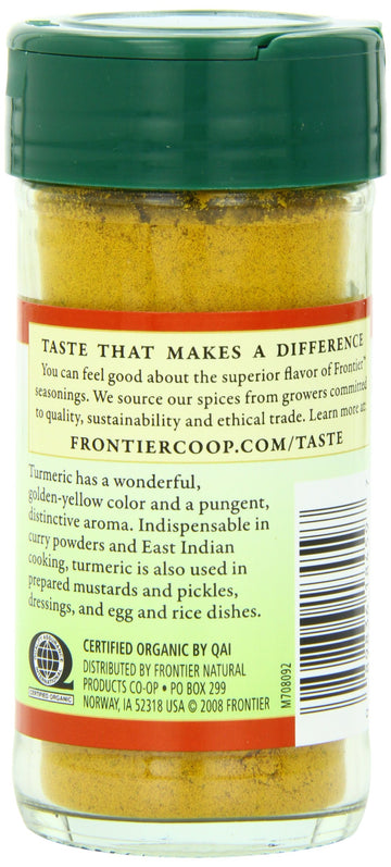 Frontier Organic Spices, Turmeric Root, 1.41 Ounce (Pack of 4)