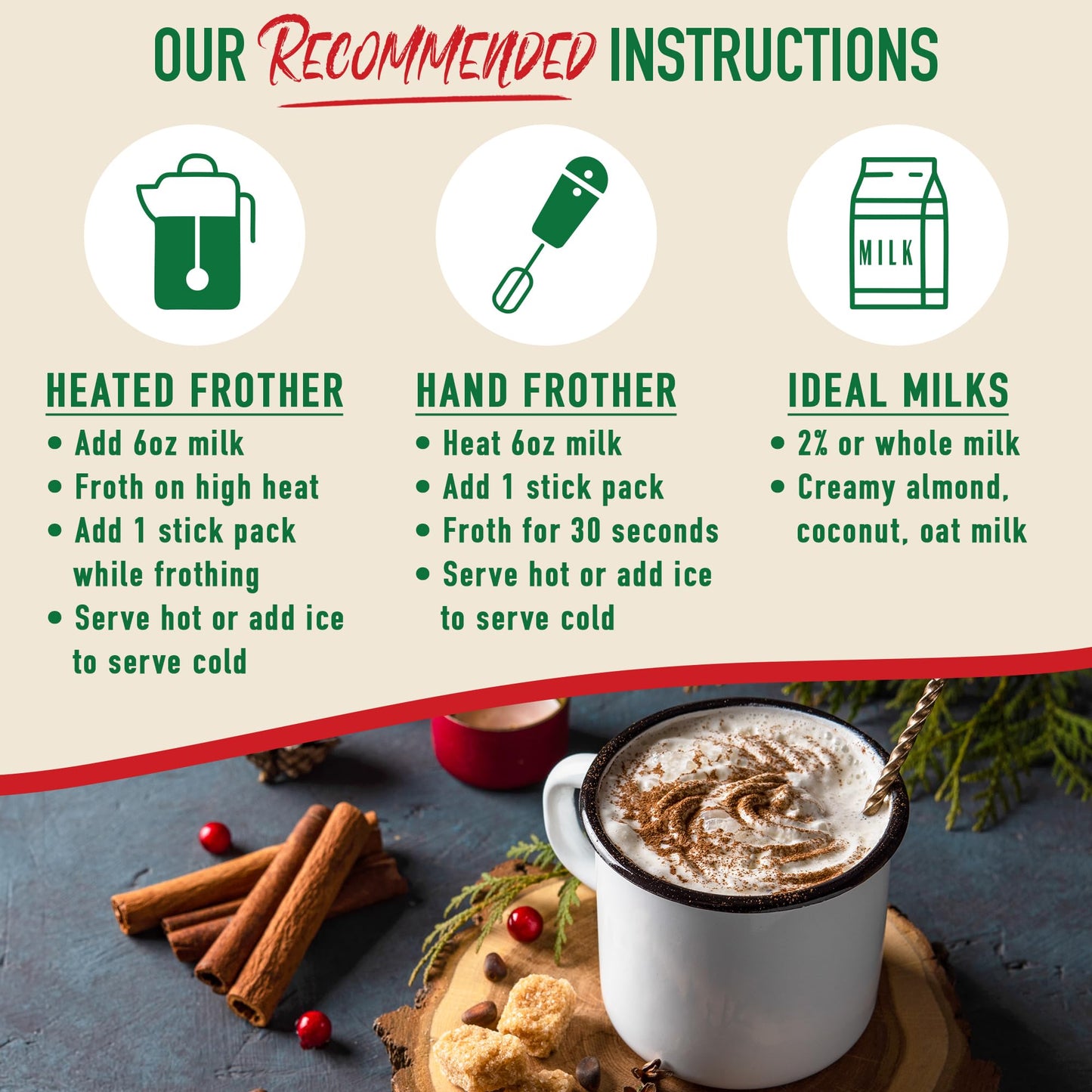 Caffelatto Milk Chocolate Hot Cocoa, Gourmet Single Serve Sticks, Made For Milk Frothers, Add Your Own Milk, Simple Ingredients