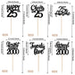 24Pcs Black Happy 25Th Birthday Cupcake Toppers Twenty Five Straight Outta 2000 Cupcake Picks Cheers To 25 Lengend Since 2000 Ca