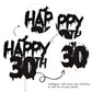 1 Pcs Halloween Theme Happy 30Th Birthday Cake Topper Glitter Cheers To 30 Years Bat Halloween Cake Pick For Halloween Happy 30T