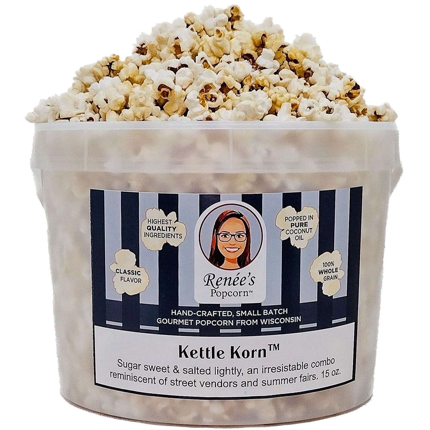 Ren  Es Kettle Korn Gourmet Popcorn - Sugar Sweet, Salted Lightly A Delightful, Crispy, Sweet Popped Fresh, Handmade Delightful