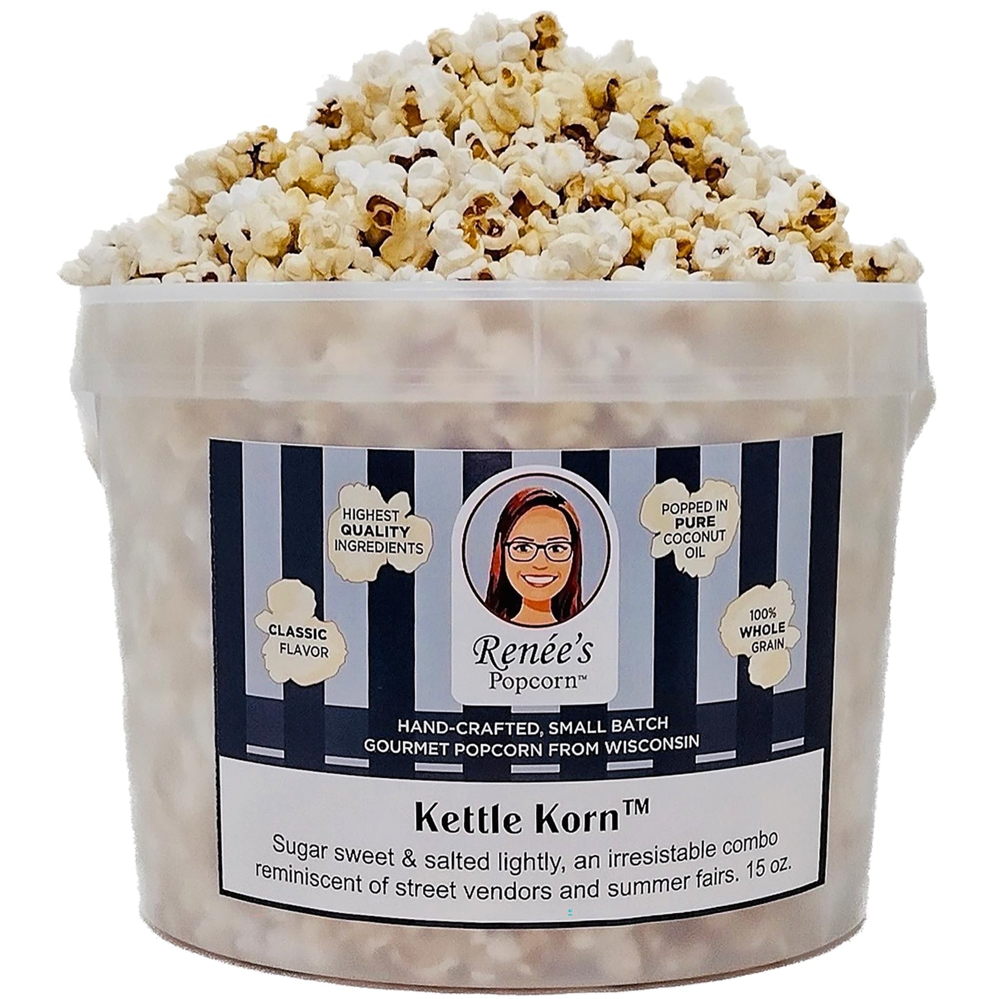Ren  Es Kettle Korn Gourmet Popcorn - Sugar Sweet, Salted Lightly A Delightful, Crispy, Sweet Popped Fresh, Handmade Delightful