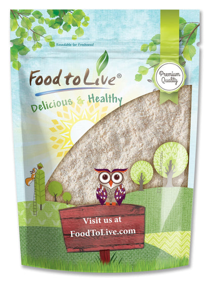 Food to Live Amaranth Flour, 2 Pounds Finely Milled Whole Grains, Vegan, Kosher, Bulk. High in Dietary Fiber and Plant-Based Pro