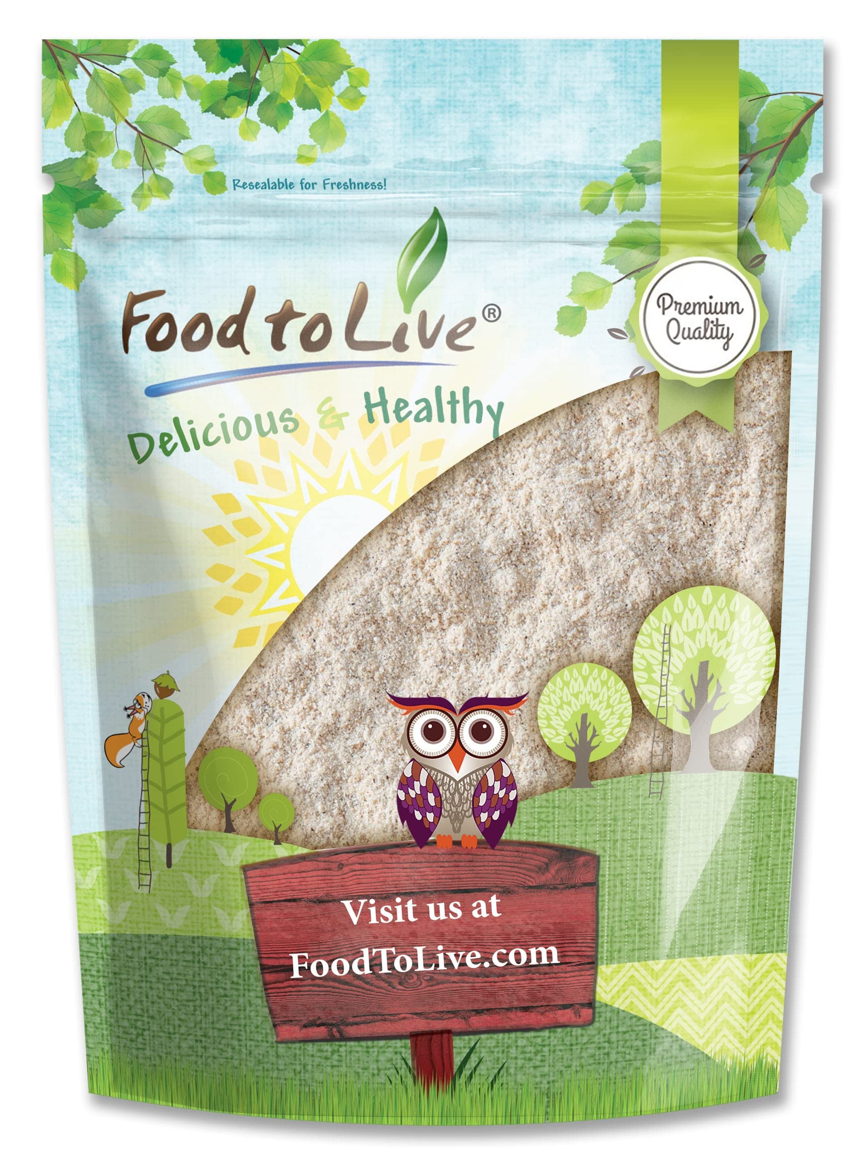Food to Live Amaranth Flour, 4 Pounds Finely Milled Whole Grains, Vegan, Kosher, Bulk. High in Dietary Fiber and Plant-Based Pro