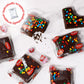 Brownies Gift Basket | Chocolate Brownies Individually Wrapped [9 Count] Topped With Rainbow Candy Chips | Birthday Snacks | Foo