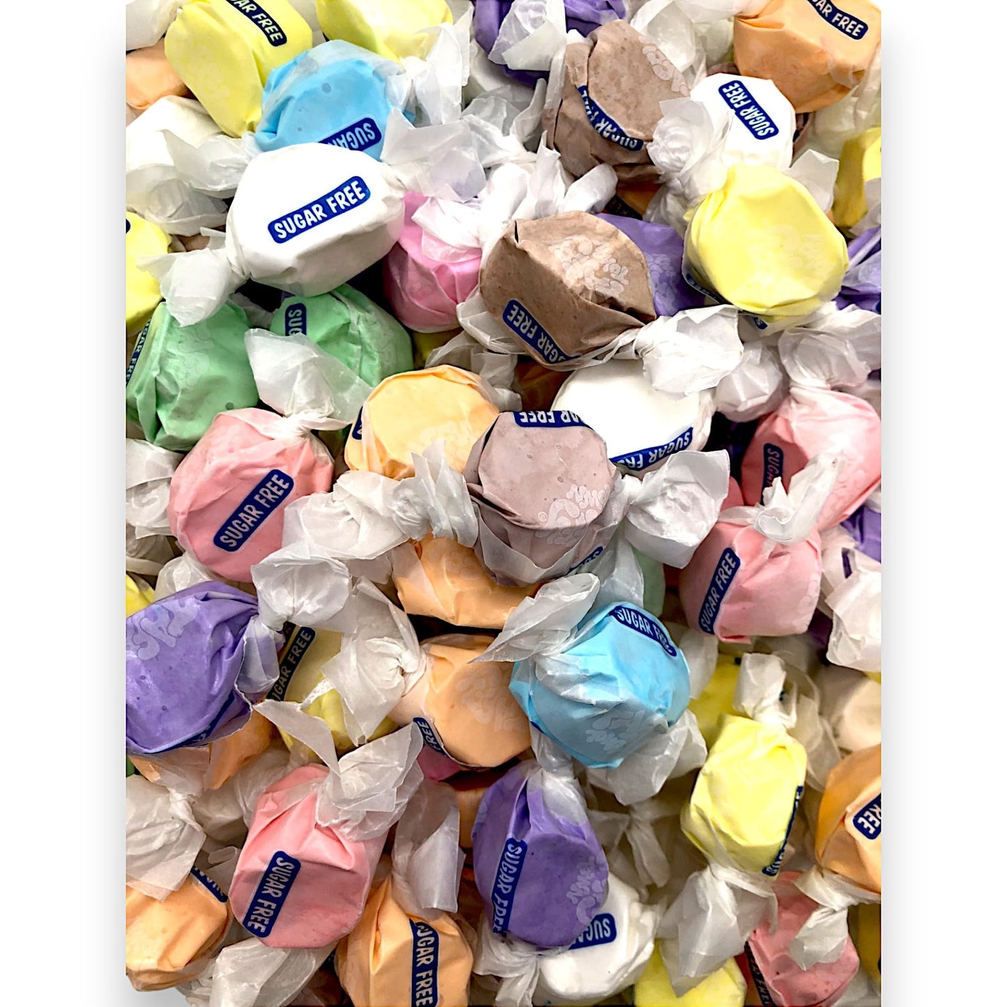 Klub Bulk Sugar Free Salt Water Taffy-Keto Friendly- Premium Quality 1.5 Lbs, Delicious Taste Individually Wrapped Sugar Free Ta
