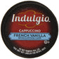 Indulgio Cappuccino Pods, French Vanilla, 12-Count Single Serve Cups for Keurig K-Cup Brewers, White