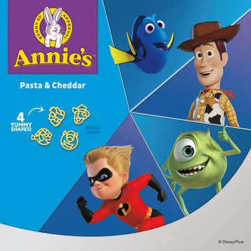 Annie'S Disney Pixar Macaroni And Cheese, Microwavable Pasta And Cheddar, 4 Cups, 7.48 Oz