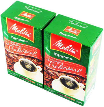 Melitta - Traditional Roasted Coffee - 17.6 Oz (Pack Of 02) | Melitta Café Torrado E Moído Tradicional - 500G
