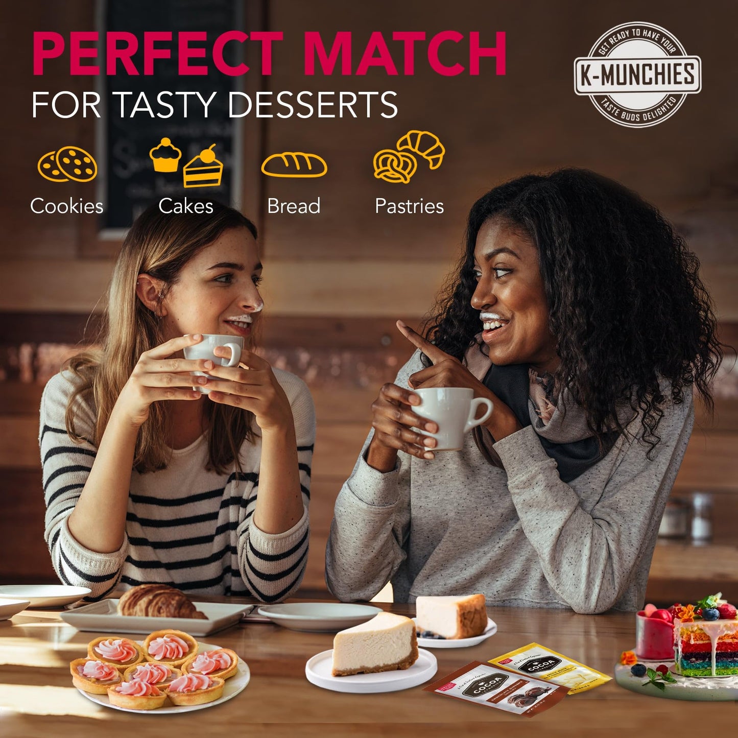 K-Munchies Cocoa Classics Hot Chocolate Mix - Assorted Pack of 28 (1.25 oz) - 7 Rich Flavors - Perfect Gift Set
