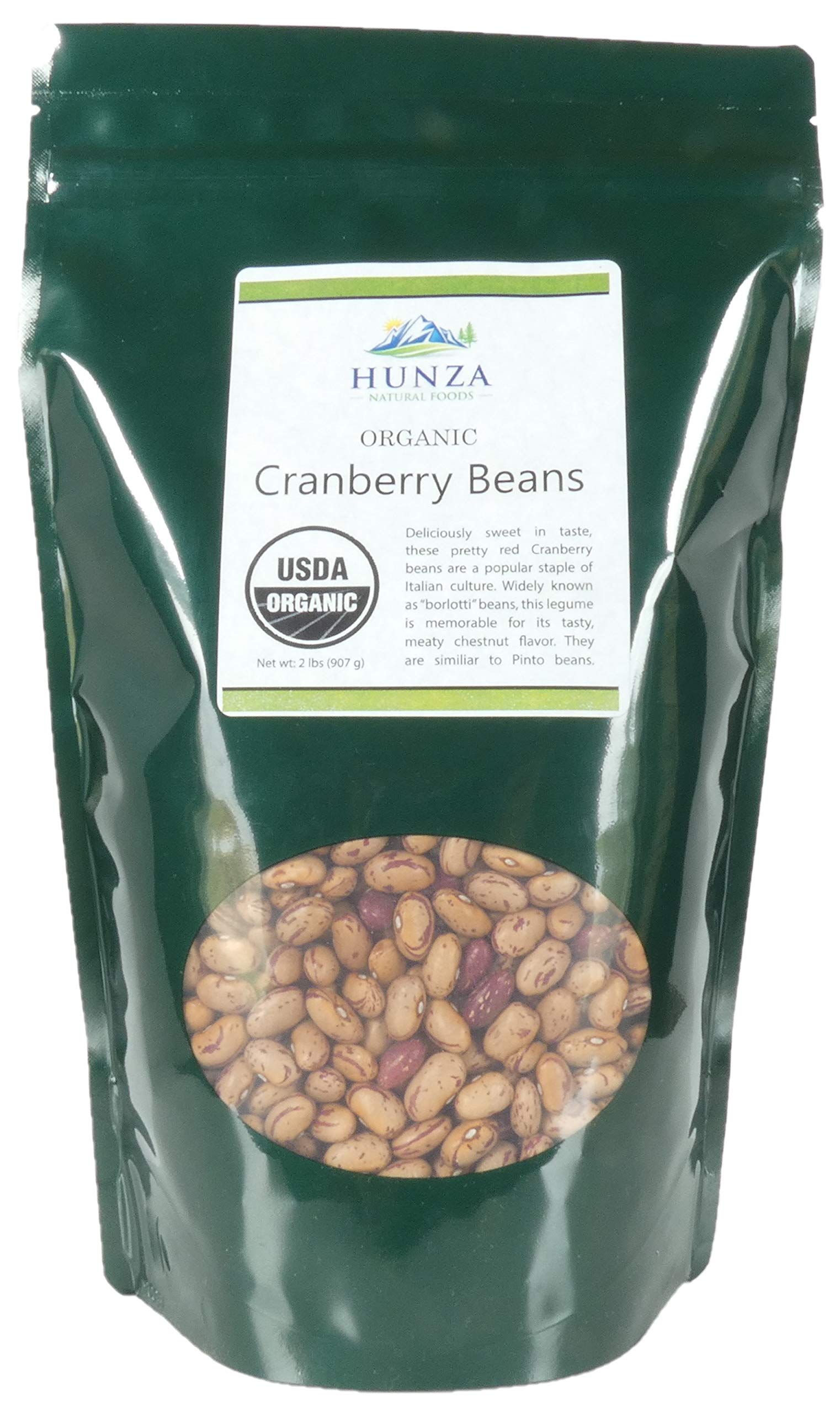Hunza Organic Cranberry Beans (2 Lbs)