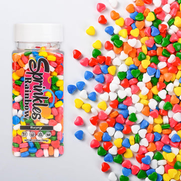 Bayep Rainbow Sprinkles For Cake Decorating Heart Bulk Candy For Ice Cream, Cookies, Baking, Cupcake Topper Colorful Sprinkles P