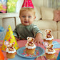 40 Pcs Edible Wafer Paper Baby Shower Bear Cupcake Toppers Drink Topper Selection Baby Bear Theme Baby Shower Decorative Supplie