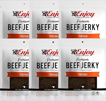Enjoy Beef Jerky Teriyaki, All Natural 3Oz (Pack Of 6)