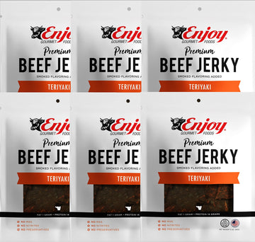 Enjoy Beef Jerky Teriyaki, All Natural 3Oz (Pack Of 6)