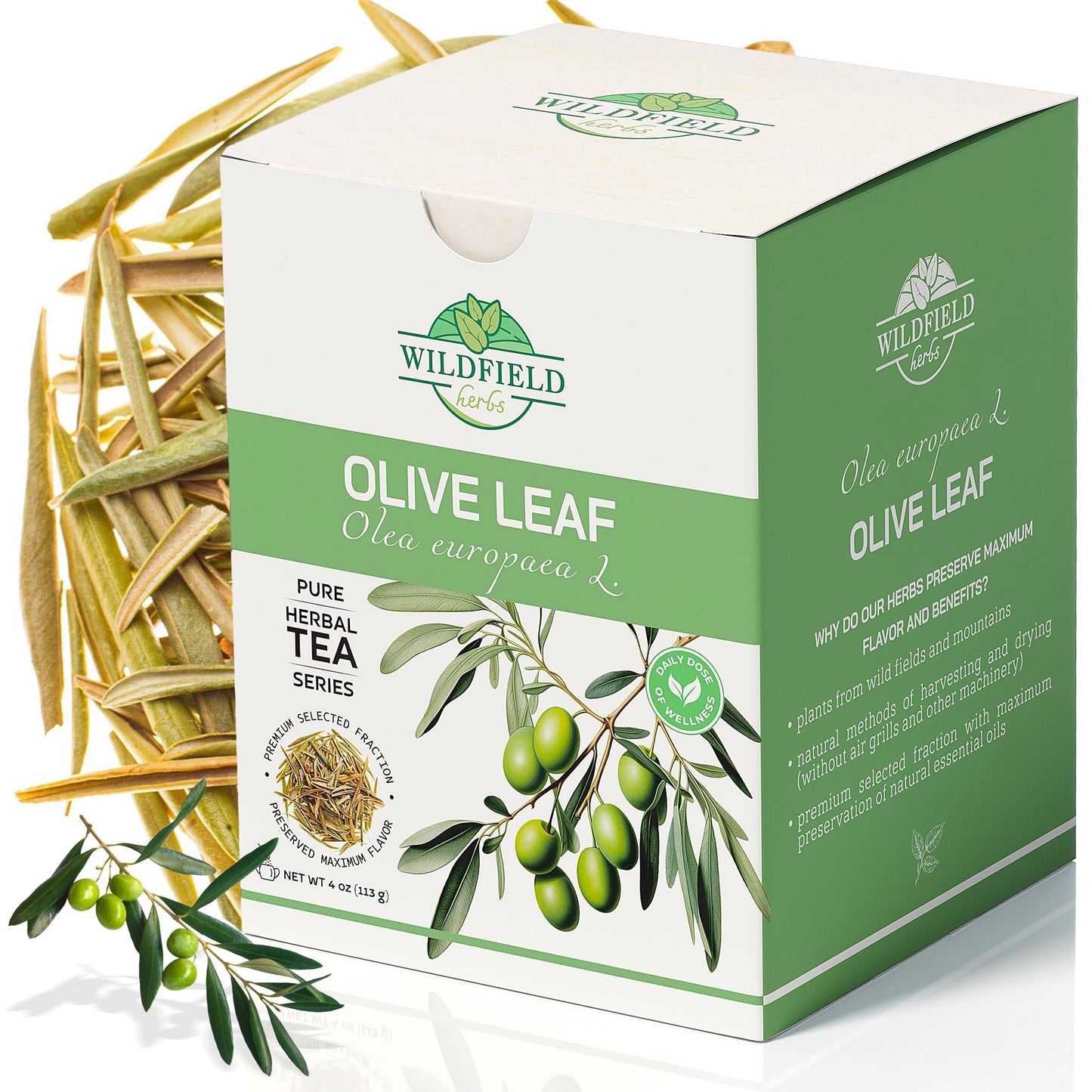 4 Oz. Olive Leaf Tea Dried Olive Leaf Herbal Tea (Olea Europaea) - 113G Bags Herb Hojas De Olivo Secas