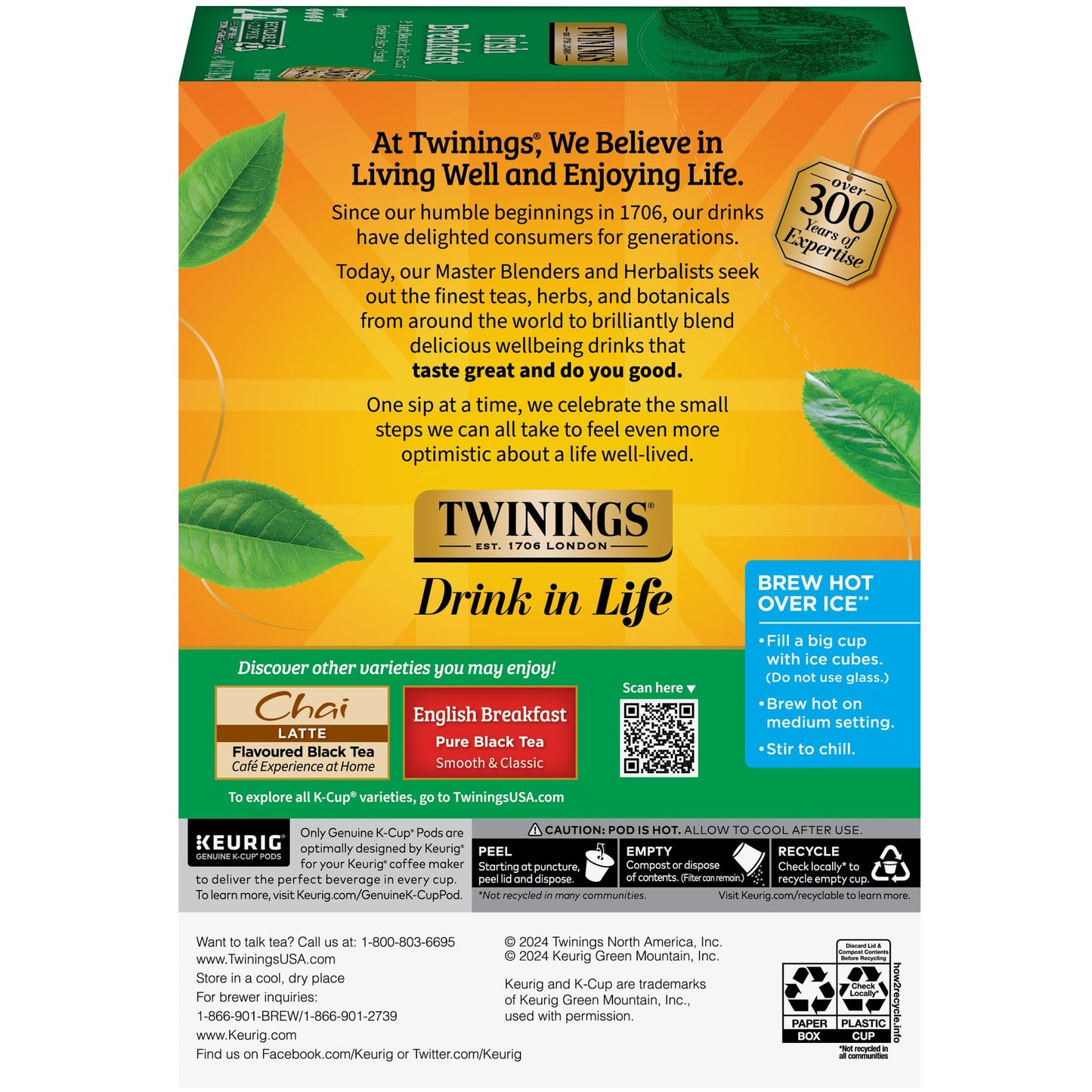 Twinings Irish Breakfast Black Tea K-Cup Pods For Keurig, 24 Count (Pack Of 1), Robust, Strong, Bold Flavour, Caffeinated, Enjoy
