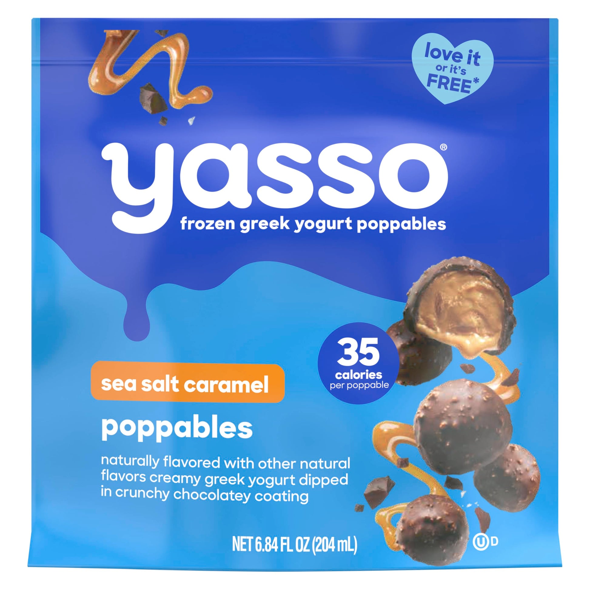 Yasso Frozen Greek Yogurt Poppables Sea Salt Caramel Poppables for a ridiculously creamy frozen snack made with the goodness of 