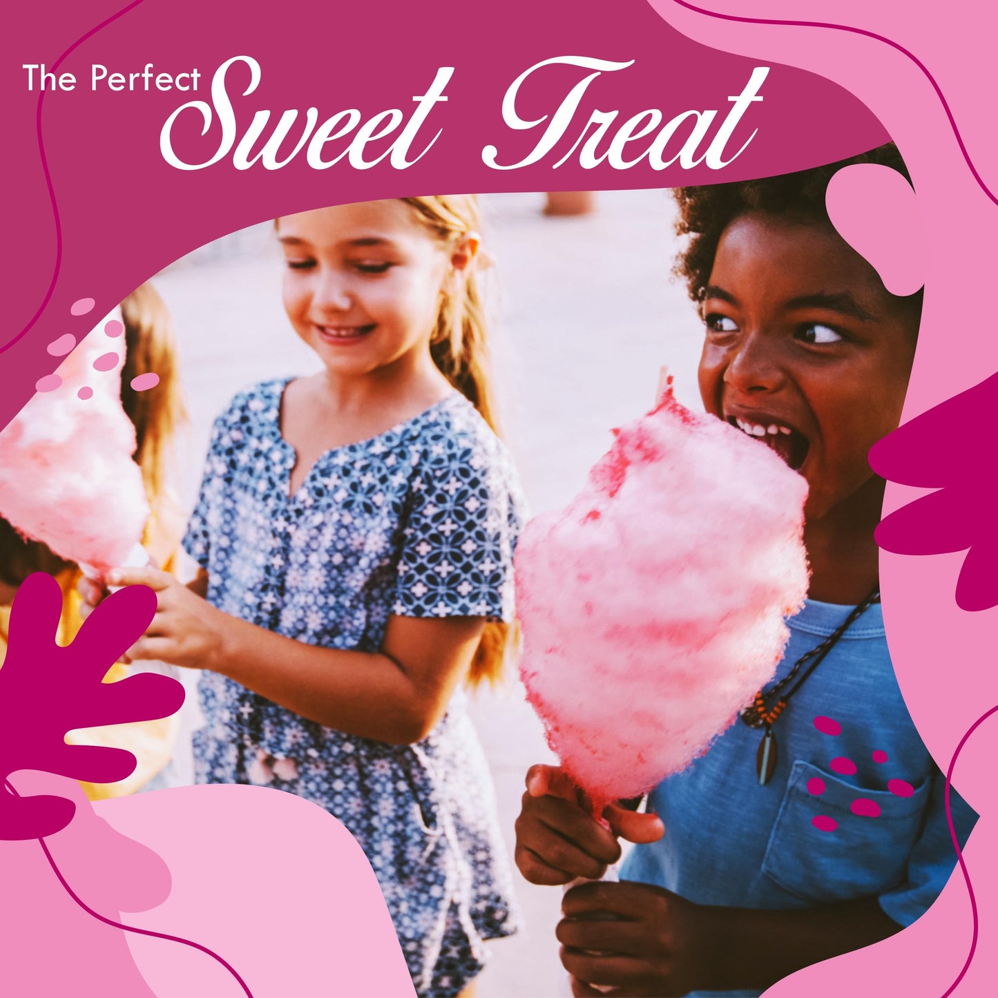 Cotton Candy Floss Sugar Package of 2ct-(Pink Vanilla and Blue Raspberry)-2lb Each Flavor- (2ct-2lb Jars)