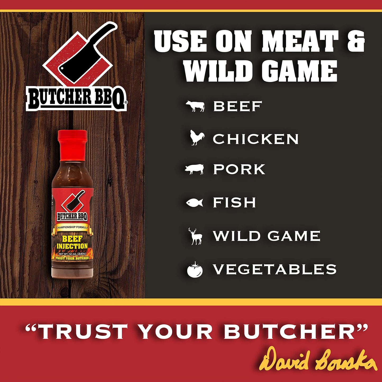Butcher BBQ Liquid Brisket Injection - Texas Brisket Seasoning, 12 Ounce, MSG & Gluten Free, Model 69553