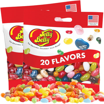 Needzo 20 Assorted Jelly Bean Flavors, Gourmet Candy, Shareable Fruit Flavored Bite Size Candies, Pack of 2