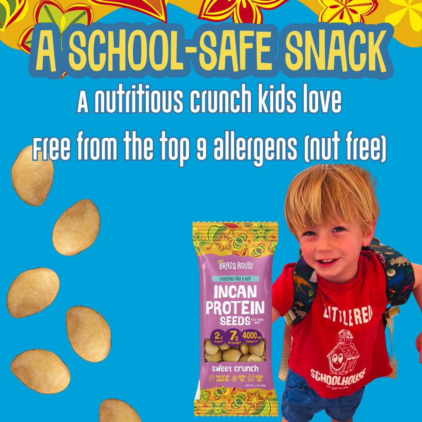 BRASS ROOTS Organic Incan Protein Seeds Variety Pack - 5 Total 1 oz, Nut Free, High Omega 3, Supports Gut Health