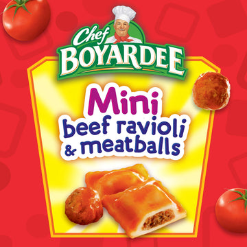 Chef Boyardee Mini Beef Ravioli And Meatballs, 15 Oz Can