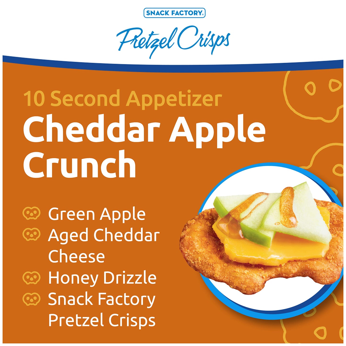 Snack Factory Pretzel Crisps, Cheddar Cheese, Party Size, 14 Oz