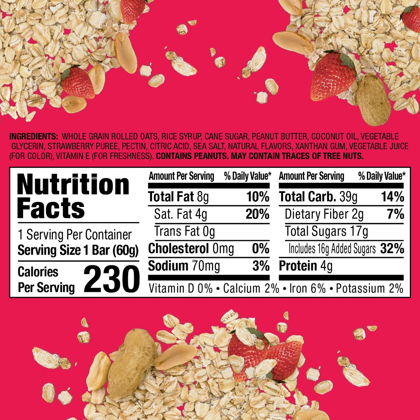 Bobos Peanut Butter And Jelly Oat Snack Variety Pack, 10 Grape Flavored, 10 Strawberry Flavored, Healthy Everyday Snack