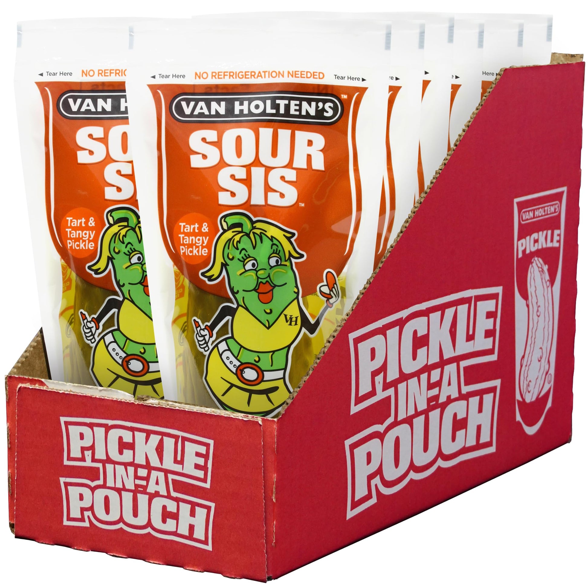 Van Holten'S Pickles - Sour Sis Pickle-In-A-Pouch - 12 Pack