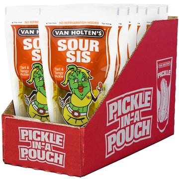 Van Holten'S Pickles - Sour Sis Pickle-In-A-Pouch - 12 Pack