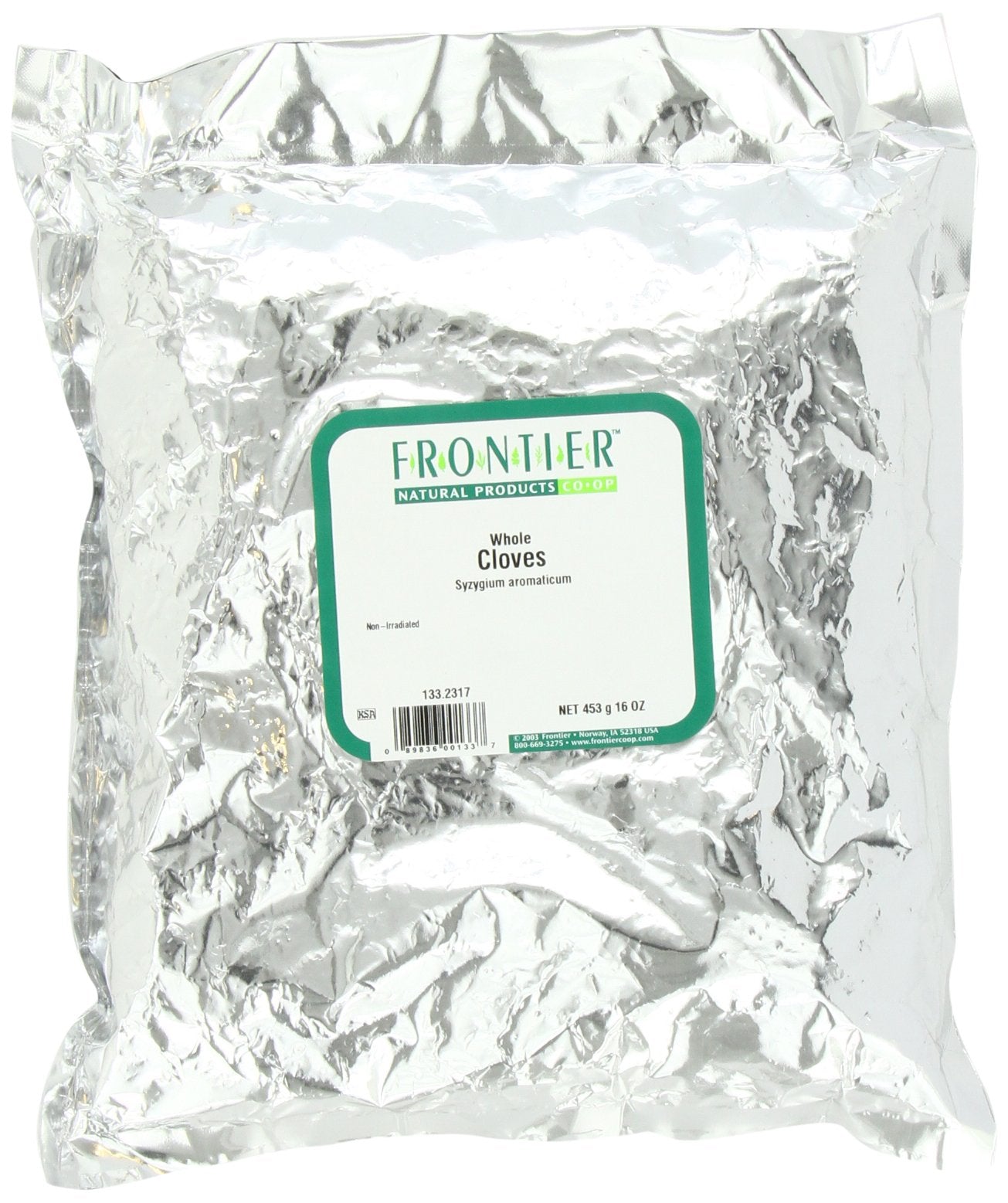 Frontier Co-op Whole Cloves  1-pound Bulk Bag  Hand-Selected Fancy Grade  Aromatic & Richly Flavored  Non GMO  Non ETO