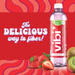 Vibi+ Strawberry Kiwi Prebiotic Water - Digestive Health Support - Sugar Free High Fiber Flavored Drink - Keto, Vegan, Healthy,