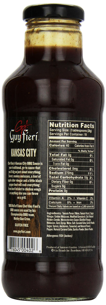 Guy Fieri BBQ Sauce, Kansas City Style, 19 Ounce, 1.18 Pound, Model 606941