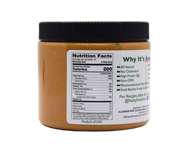 Nutty Novelties Pure Peanuts Peanut Butter - High Protein, Low Sugar Healthy Peanut Butter - All-Natural Peanut Butter Free Of C