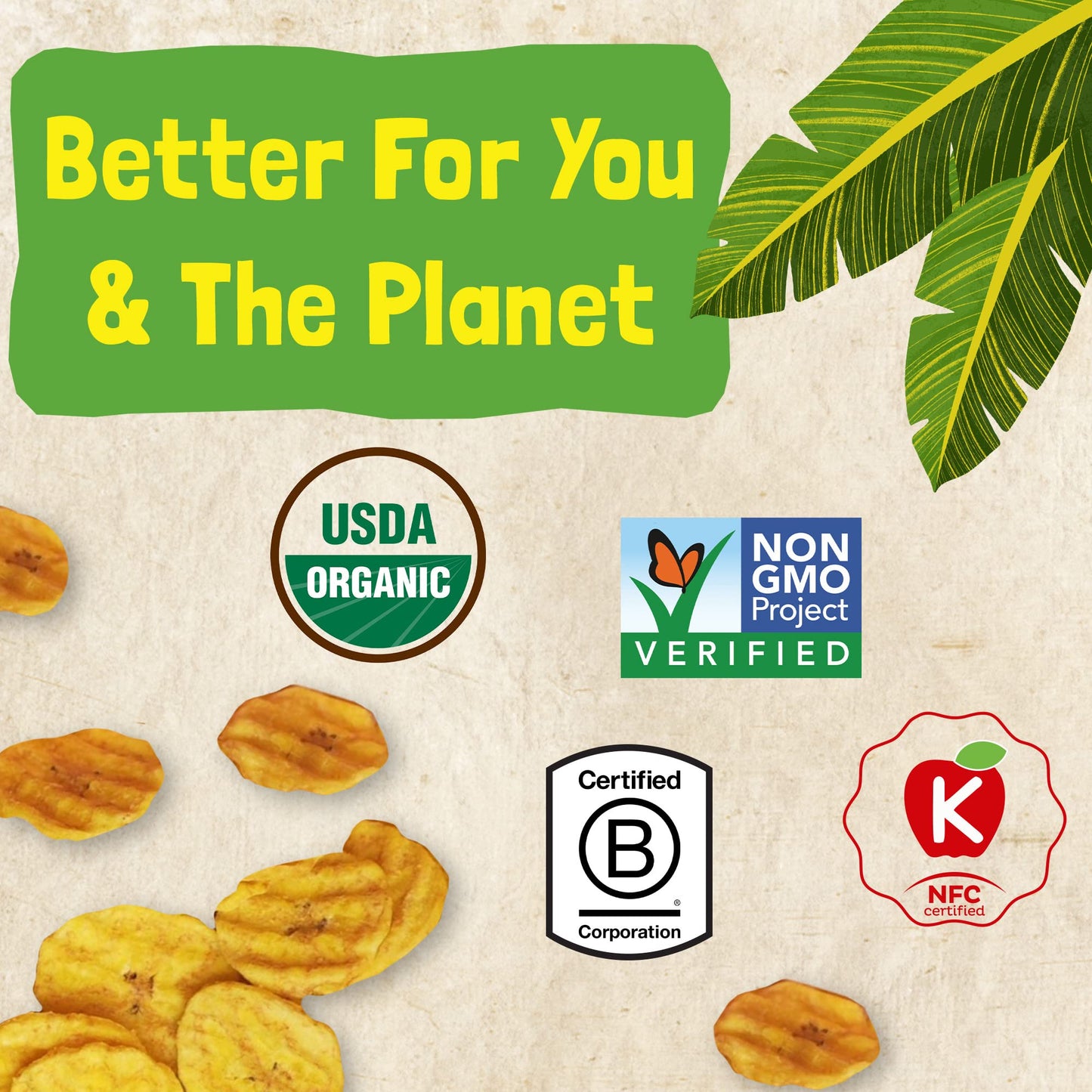 Barnana Organic Plantain Chips, Acapulco Lime, 100% Coconut Oil, Vegan, 2 oz, 6-Pack