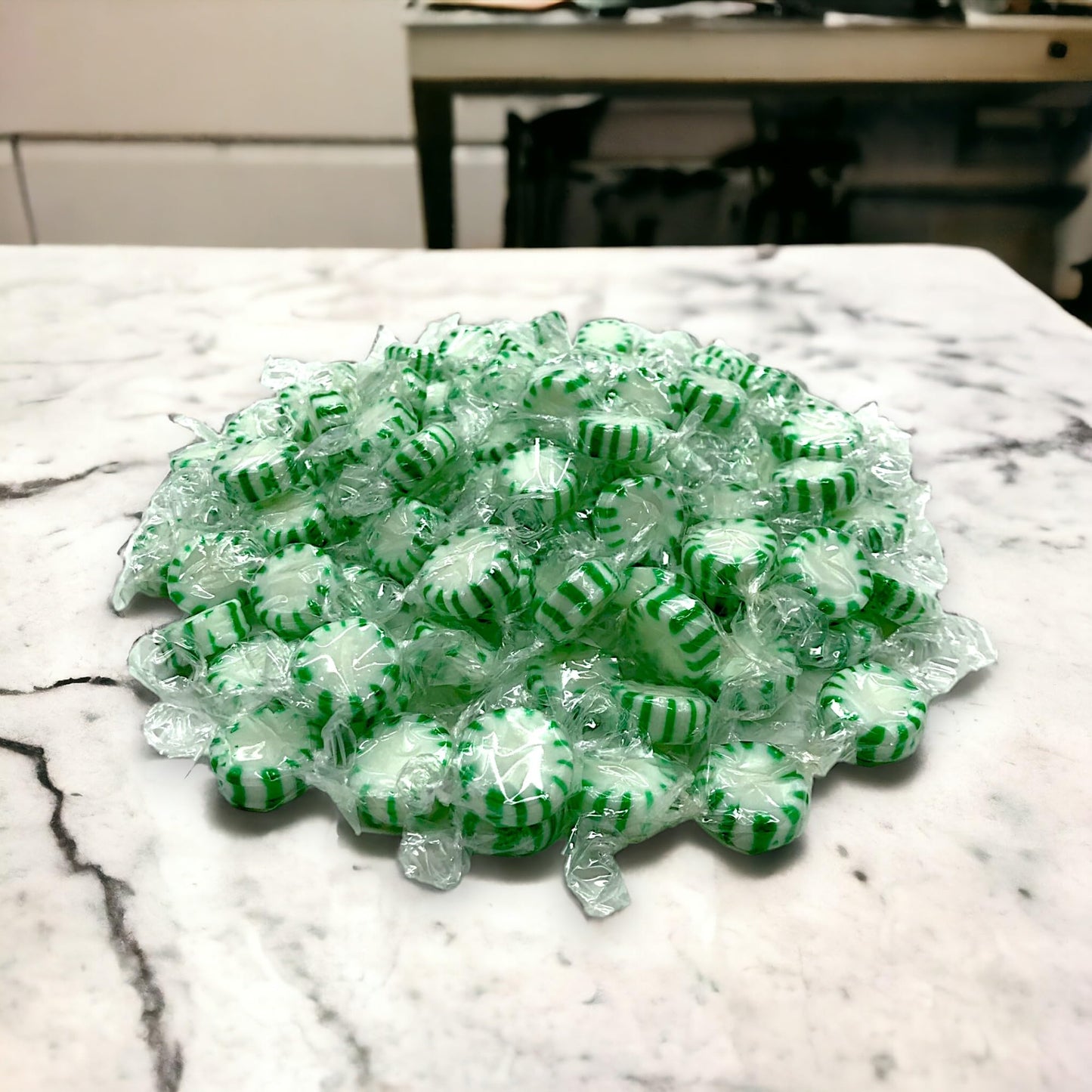 Arcor Sugar Free Spearmint Starlight Gourmet Hard Candy - Keto Friendly, 1.5 Lbs Cool Refreshing Mints Individually Wrapped - Id