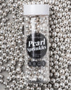 Sweet Spell Silver Pearl Sprinkles for Cake Decorating (120g/ 4.2oz) - Sugar Candy Ball Pearls for Cupcakes, Ice Cream Toppers, 