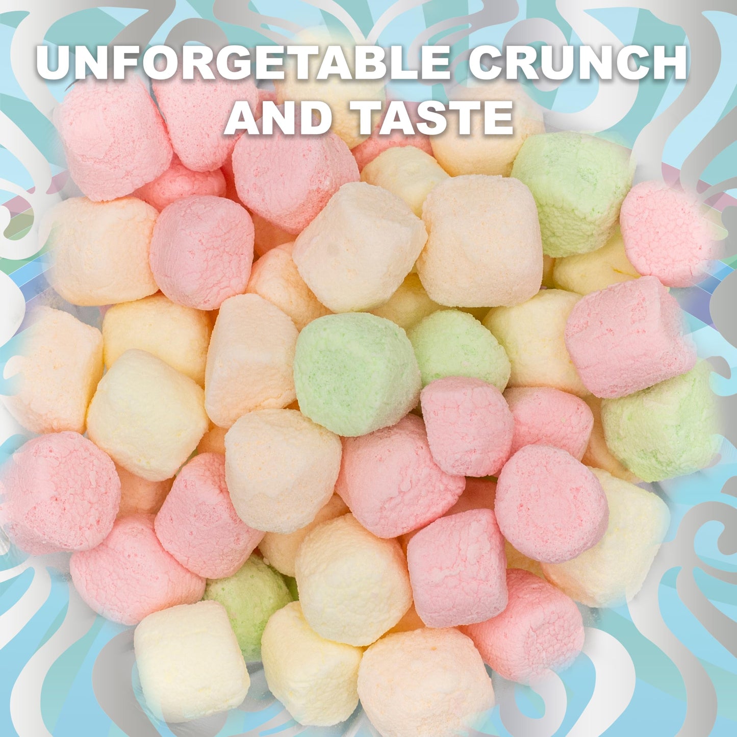 Fairyland Sweets Freeze Dried Candy Mallow Bites Rainbow - Fun, Crunchy Freeze Dried Marshmallows Mini Assorted Strawberry, Lemo