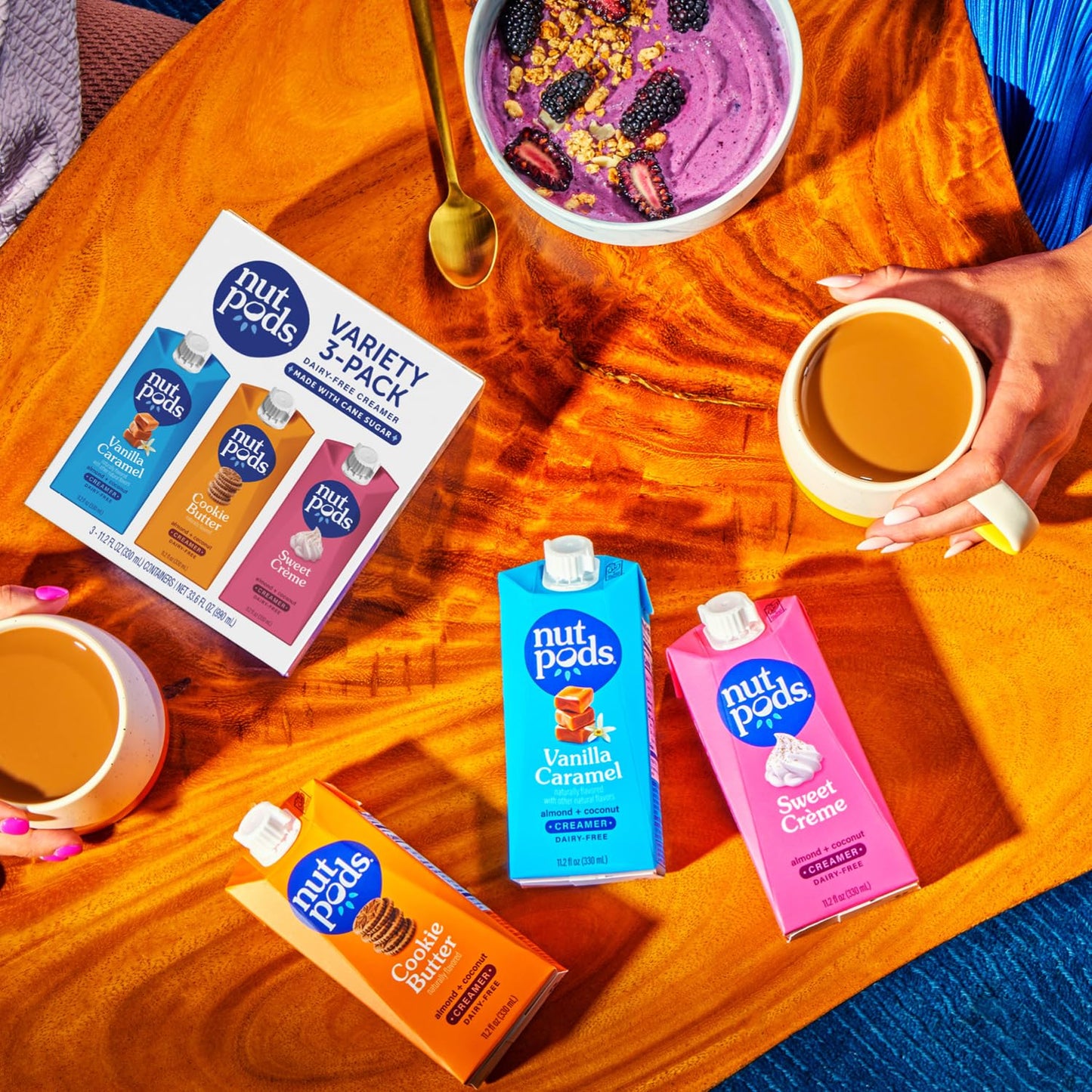 nutpods Variety Pack Coffee Creamer, Sweetened with Organic Cane Sugar, Made from Almonds and Coconuts, Gluten Free, Non-GMO, Ve