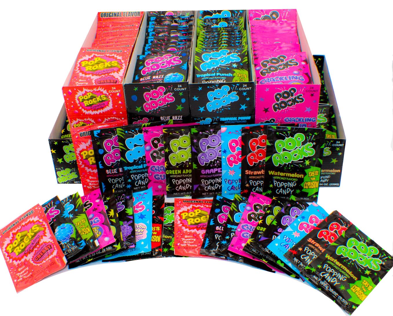 Pop Rocks Candy - 216 Bags Of Candy - 9 Flavor Candy Variety Pack - Pop Rocks Bulk - Old School Candy - Pop Rock Candy Bulk - Poprocks - Summer Candy - Nostalgic Candy - Novelty Candy - Popping Candy