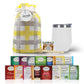 Modern Elegance Tea Gift Set – Assorted Teas, Elegant Mug & Honey, White