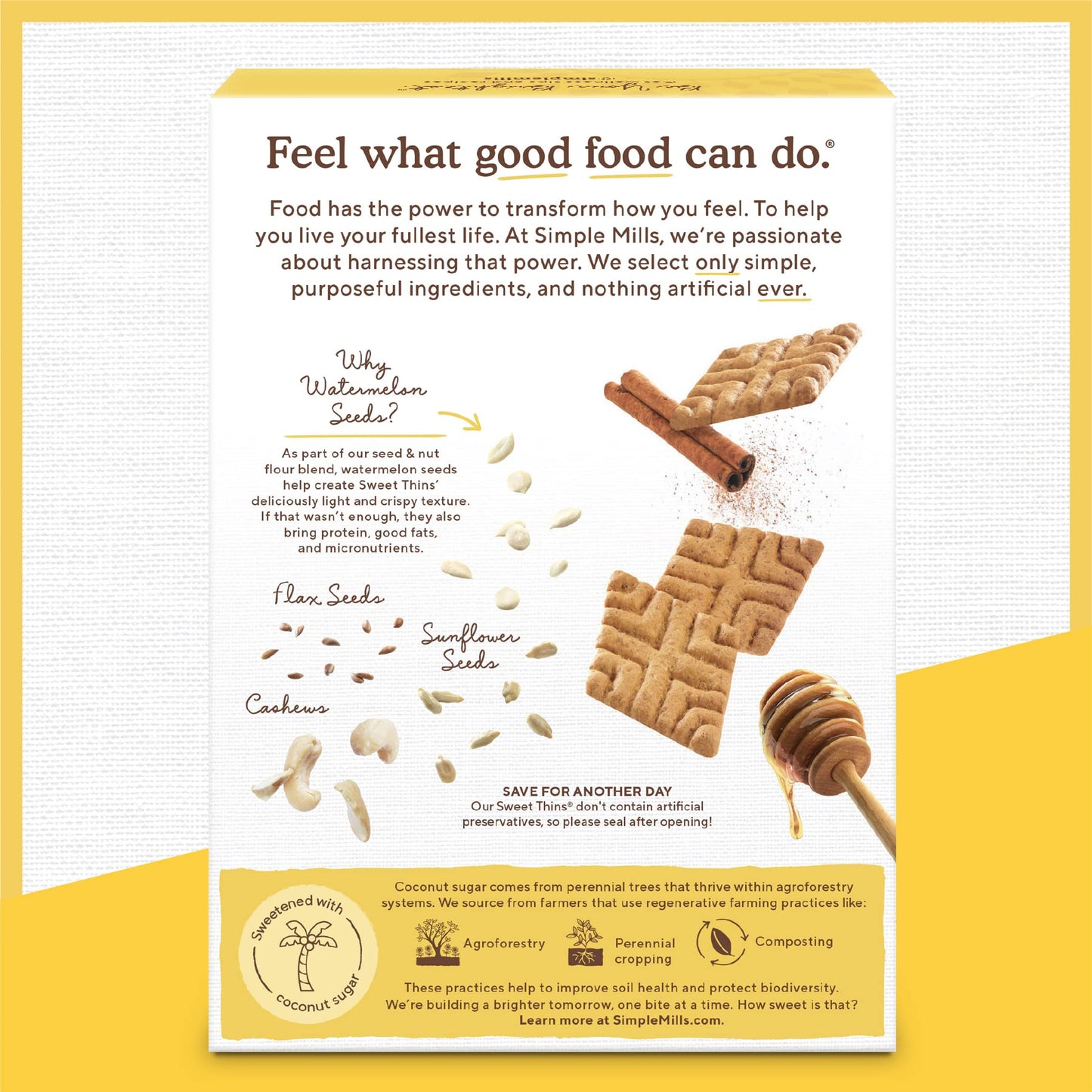 Simple Mills Sweet Thins Variety Pack Seed & Nut Flour Cookies (Mint Chocolate Chip, Honey Cinnamon, Chocolate Brownie), Paleo F