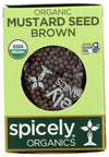 Spicely Organic Mustard Seeds Brown Whole 0.60 Ounce Ecobox Certified Gluten Free